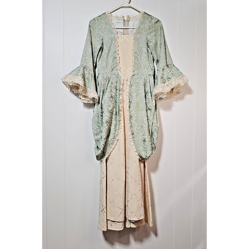 Girls Brocade Regency Aristocrat Dress Gown Handmade Costume Royalcore Ren Faire - Picture 2 of 16